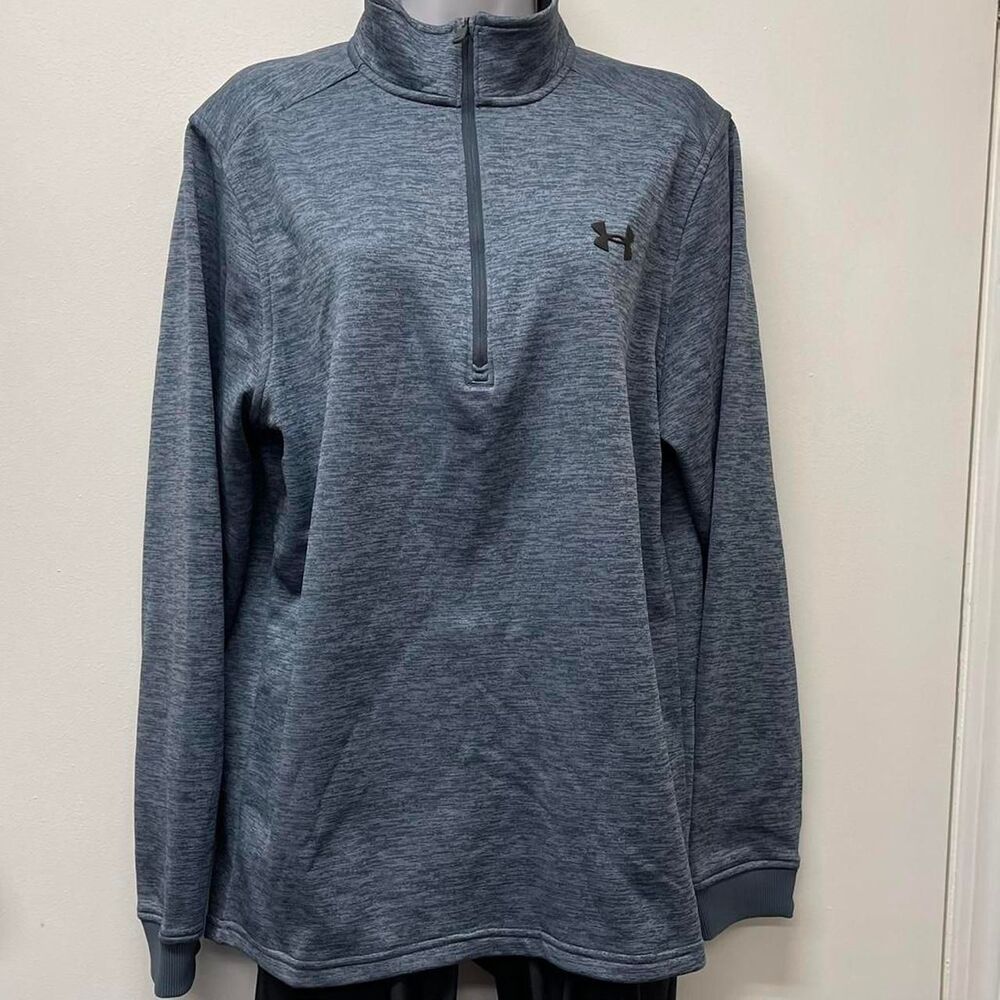Under Armour Women's Medium Blue-Grey 1/4 zip Long Sleeved shirt